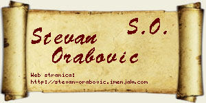 Stevan Orabović vizit kartica